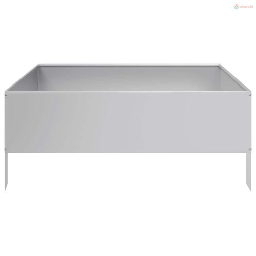 Horganyzott acél kerti magaságyás 100 x 100 x 25 cm