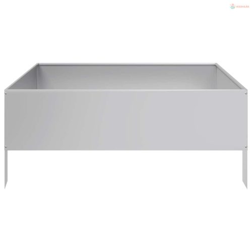 Horganyzott acél kerti magaságyás 100 x 100 x 25 cm