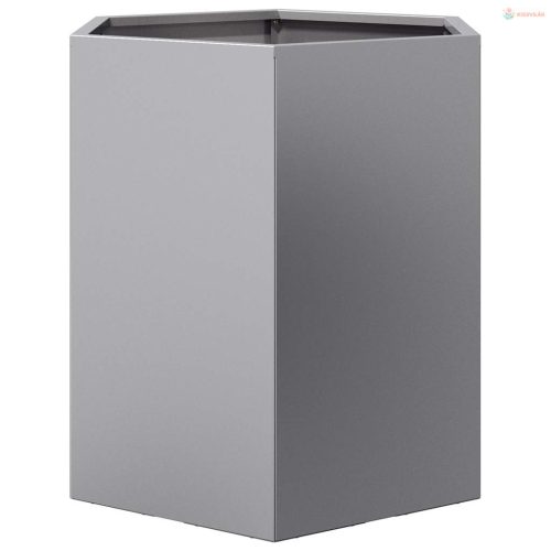 Hatszögű horganyzott acél kerti növénytartó 46 x 40 x 45 cm