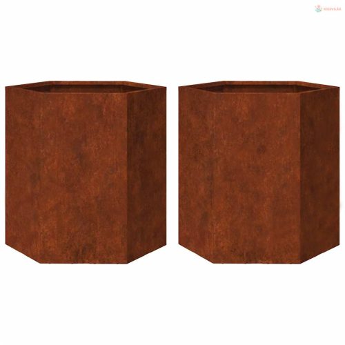 Kerti ültetőgépek 2 db hatszög 46x40x45 cm időjárásálló acél