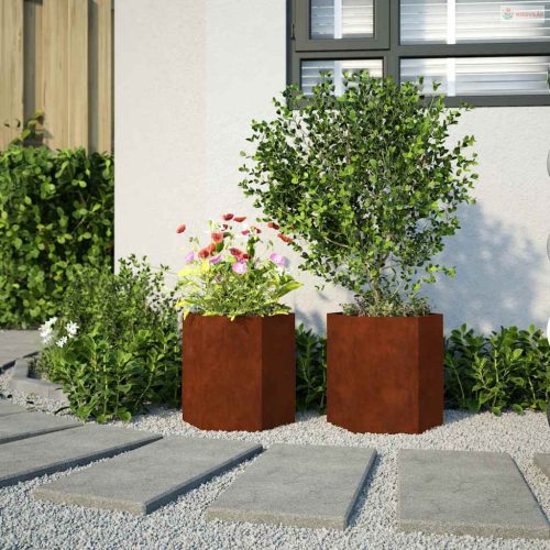 Kerti ültetőgépek 2 db hatszög 46x40x45 cm időjárásálló acél