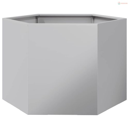 Hatszögű horganyzott acél kerti növénytartó 69 x 60 x 45 cm