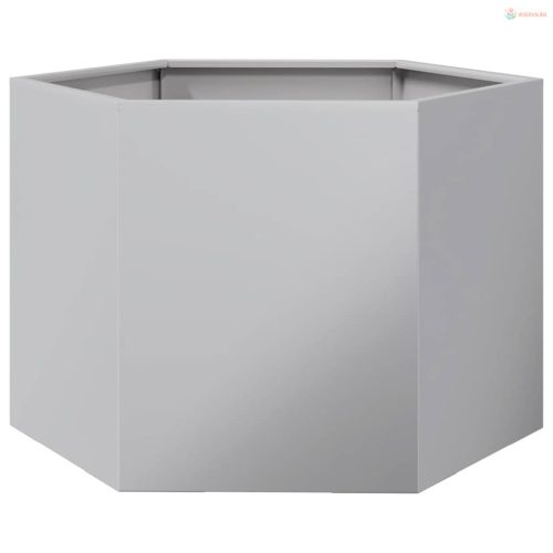 Hatszögű horganyzott acél kerti növénytartó 69 x 60 x 45 cm