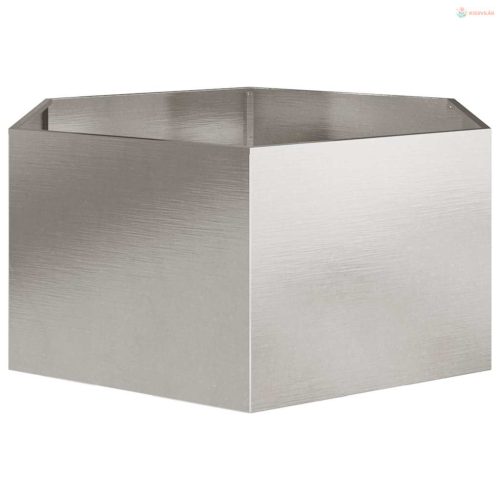 Hatszögű rozsdamentes acél kerti növénytartó 104 x 90 x 45 cm