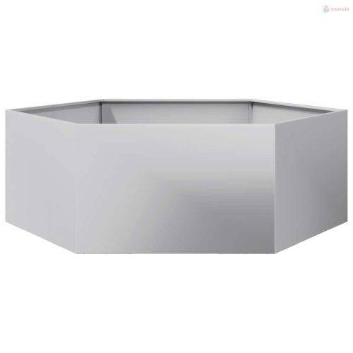 Hatszögű horganyzott acél kerti növénytartó 138 x 120 x 45 cm