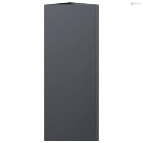 Antracit acél háromszög alakú kerti növénytartó 30 x 26 x 75 cm