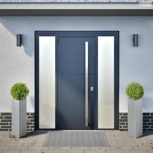 2 db horganyzott acél háromszög alakú kerti ültető 30x26x75 cm