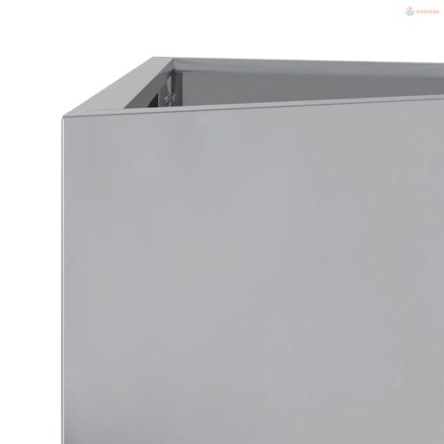 2 db horganyzott acél háromszög alakú kerti ültető 30x26x75 cm