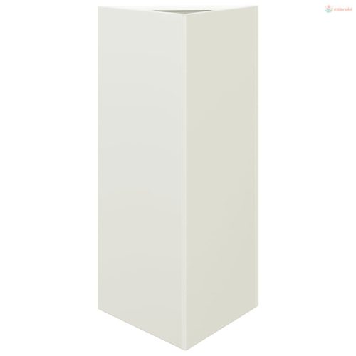 Fehér acél háromszög alakú kerti növénytartó 40 x 34,5 x 75 cm