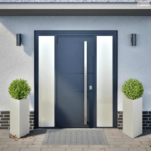 2 db rozsdamentes acél háromszög kerti ültetőláda 40x34,5x75 cm