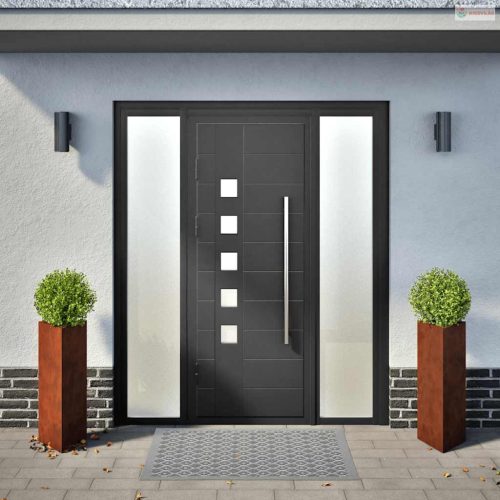 2 db időjárásálló acél háromszög alakú kerti ültető 40x34,5x75 cm