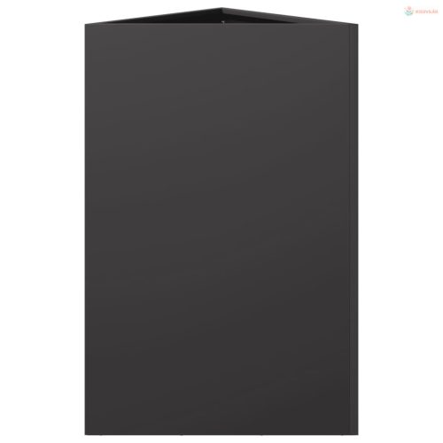 Fekete acél háromszög alakú kerti növénytartó 50 x 43 x 75 cm