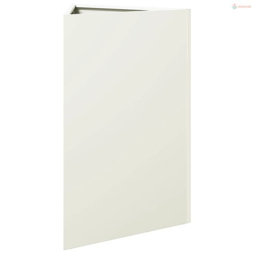 Fehér acél háromszög alakú kerti növénytartó 50 x 43 x 75 cm