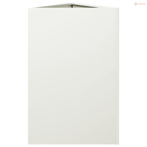 Fehér acél háromszög alakú kerti növénytartó 50 x 43 x 75 cm