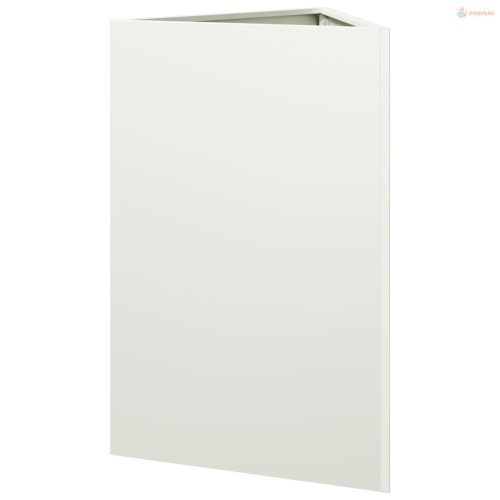 Fehér acél háromszög alakú kerti növénytartó 50 x 43 x 75 cm