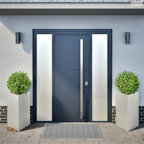 2 db rozsdamentes acél háromszög kerti ültetőláda 50x43x75 cm