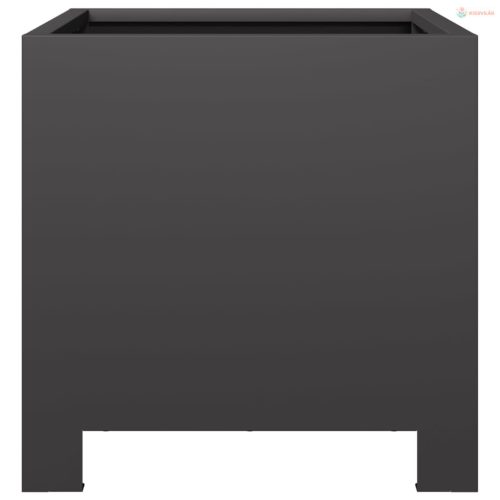 2 db fekete acél kerti növénytartó 30 x 30 x 30 cm