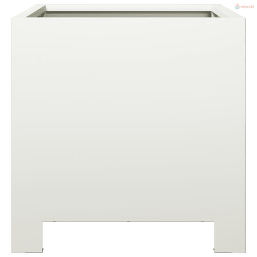 2 db fehér acél kerti növénytartó 30 x 30 x 30 cm