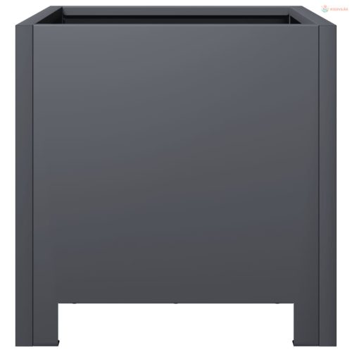 Antracitszürke acél kerti növénytartó 30 x 30 x 30 cm