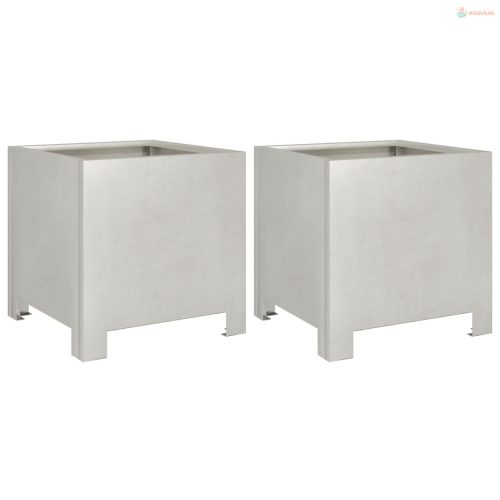 2 db rozsdamentes acél kerti növénytartó 30 x 30 x 30 cm