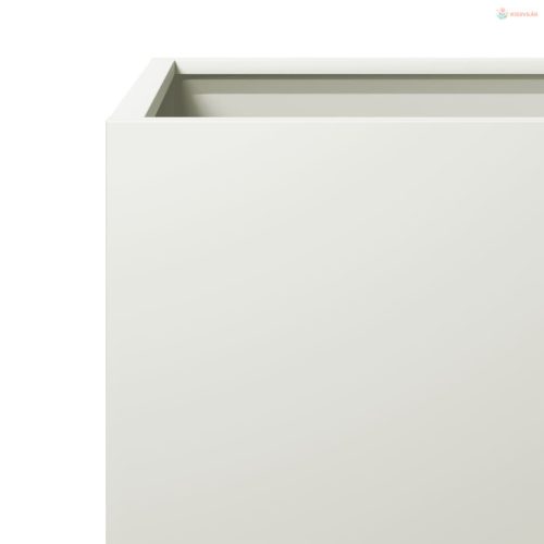 2 db fehér acél kerti növénytartó 40 x 40 x 40 cm