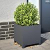 2 db antracitszürke acél kerti növénytartó 40 x 40 x 40 cm