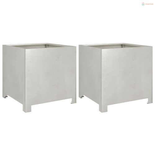 2 db rozsdamentes acél kerti növénytartó 40 x 40 x 40 cm