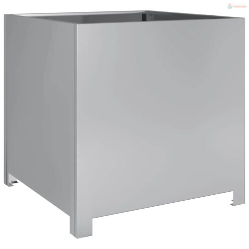 Horganyzott acél kerti virágtartó 50 x 50 x 50 cm