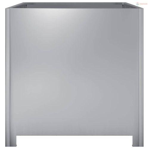 Horganyzott acél kerti virágtartó 50 x 50 x 50 cm