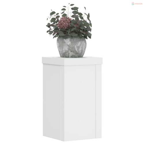 2 db fehér szerelt fa növénytartó állvány 10 x 10 x 18 cm