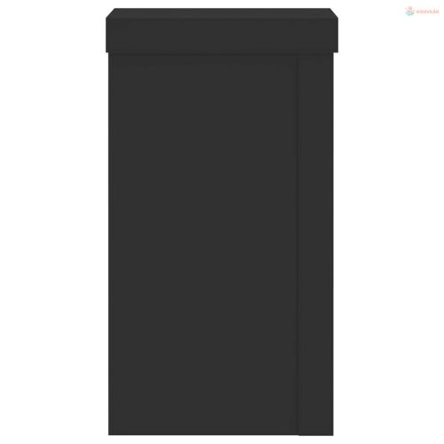 2 db fekete szerelt fa növénytartó állvány 10 x 10 x 18 cm