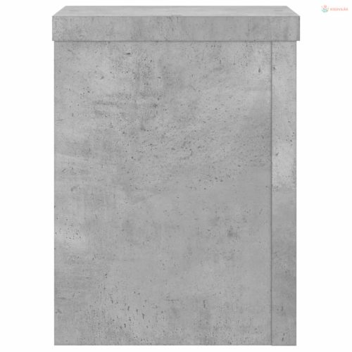 2 db betonszürke szerelt fa növénytartó állvány 15 x 15 x 20 cm