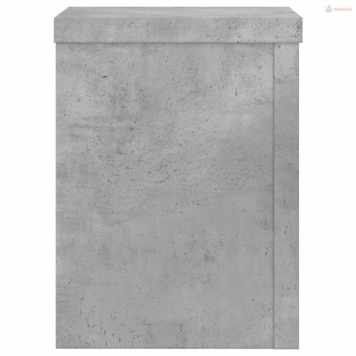 2 db betonszürke szerelt fa növénytartó állvány 15 x 15 x 20 cm