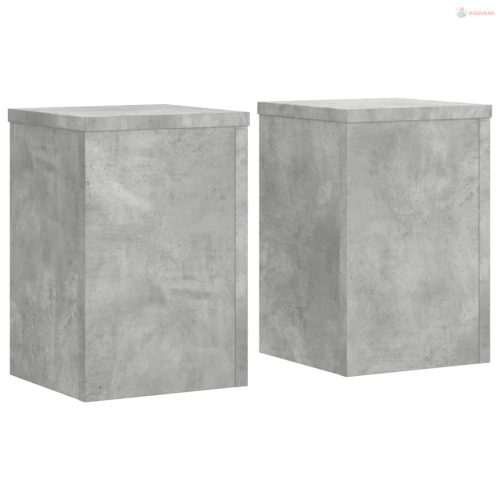 2 db betonszürke szerelt fa növénytartó állvány 20 x 20 x 30 cm