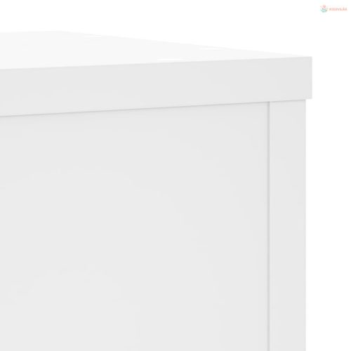 2 db fehér szerelt fa növénytartó állvány 25 x 25 x 35 cm