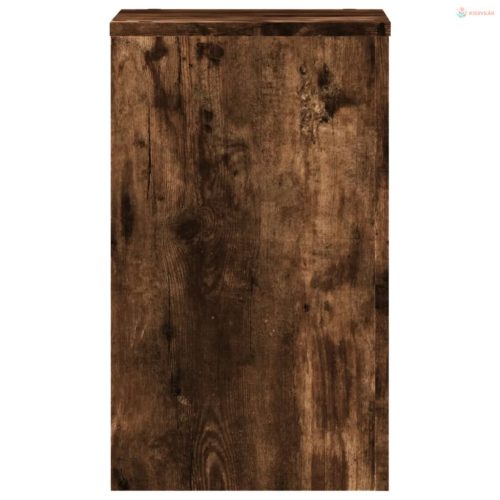 2 db füstös tölgy szerelt fa növénytartó állvány 30x30x50 cm