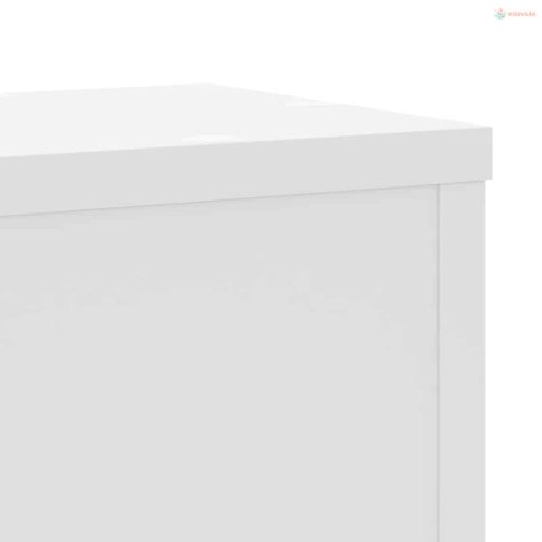 2 db fehér szerelt fa növénytartó állvány 17 x 17 x 60 cm