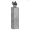 2 db betonszürke szerelt fa növénytartó állvány 17 x 17 x 60 cm