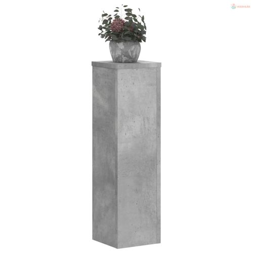 2 db betonszürke szerelt fa növénytartó állvány 17 x 17 x 60 cm
