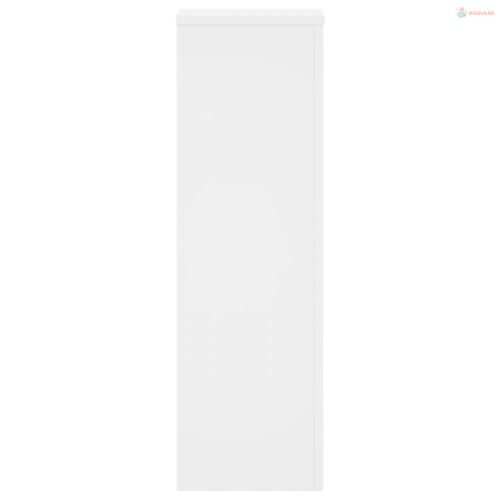 2 db fehér szerelt fa növénytartó állvány 25 x 25 x 80 cm