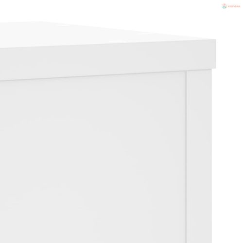 2 db fehér szerelt fa növénytartó állvány 25 x 25 x 80 cm