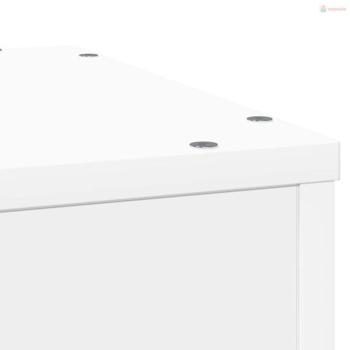 Fehér szerelt fa növényállvány 33 x 33 x 100 cm