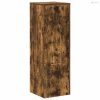 Füstös tölgy színű szerelt fa növényállvány 33 x 33 x 100 cm