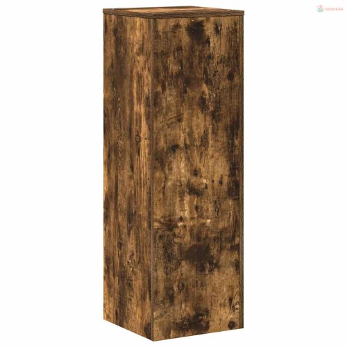 Füstös tölgy színű szerelt fa növényállvány 33 x 33 x 100 cm