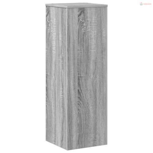 Szürke sonoma színű szerelt fa növényállvány 33 x 33 x 100 cm