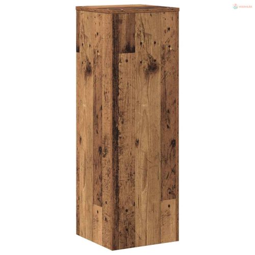 Antik fa színű szerelt fa növényállvány 33 x 33 x 100 cm