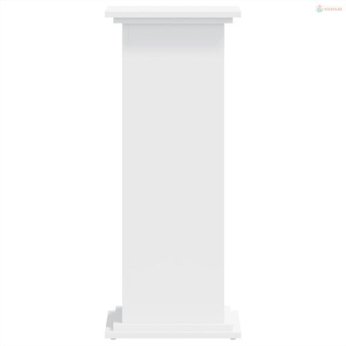 Fehér szerelt fa növénytartó állvány 33 x 33 x 80 cm