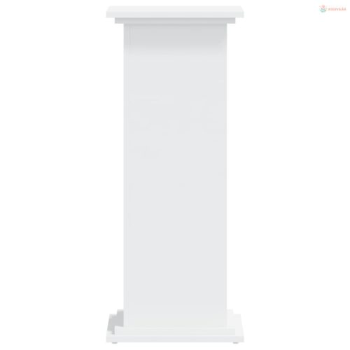 Fehér szerelt fa növénytartó állvány 33 x 33 x 80 cm