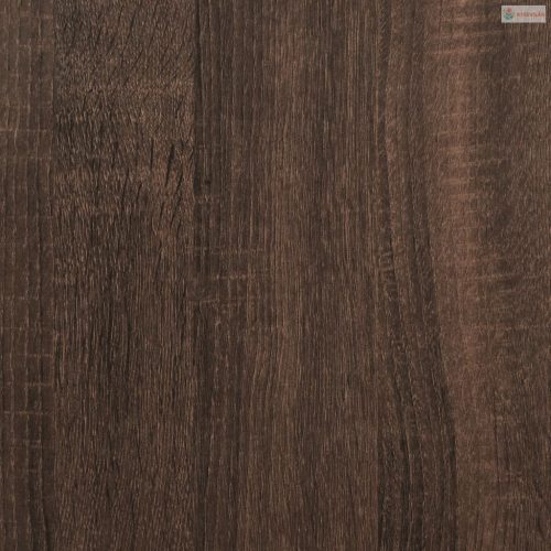 Barna tölgy színű szerelt fa növényállvány 33 x 33 x 80 cm