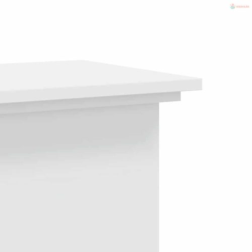 Fehér szerelt fa növényállvány 33 x 33 x 100 cm